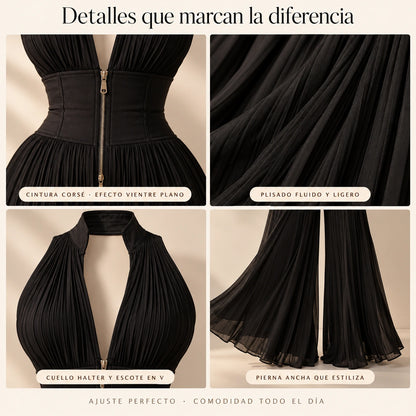 Jumpsuit Plisado Condado | Negro Noche