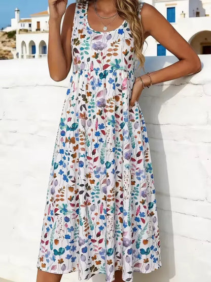 Vestido Flor de Maga | Azul Bahía